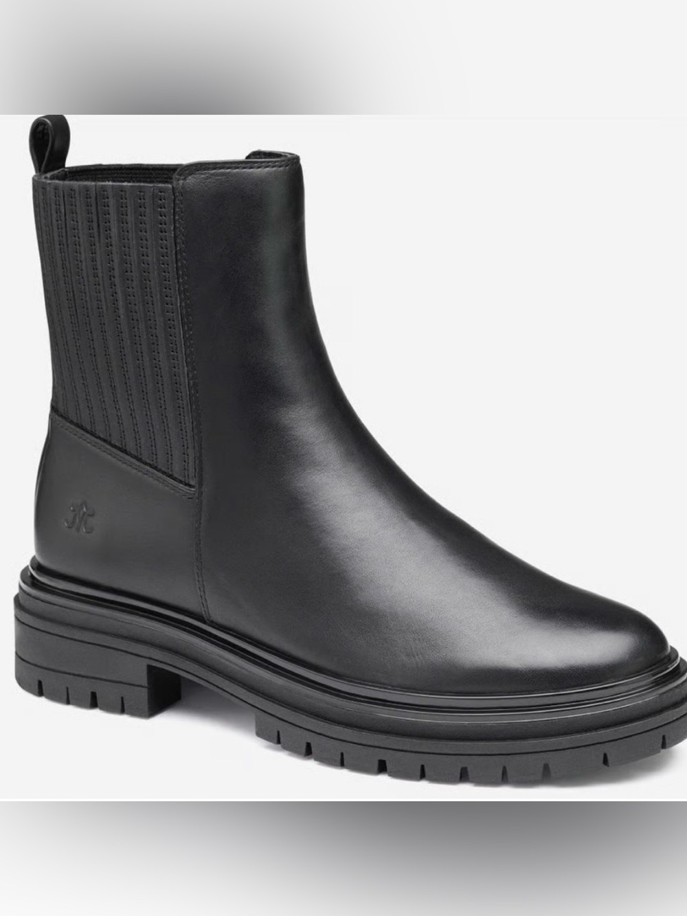Johnston and Murphy Classic Black Leather Chelsea Boot - Women size 8